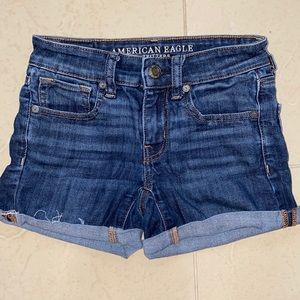 Women’s Dark Wash High Waisted Shorts